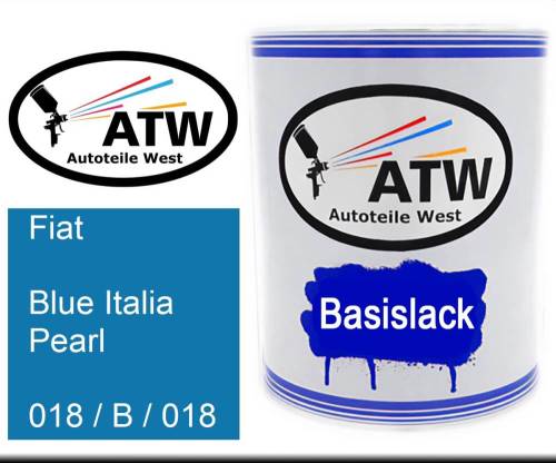 Fiat, Blue Italia Pearl, 018 / B / 018: 1L Lackdose, von ATW Autoteile West.